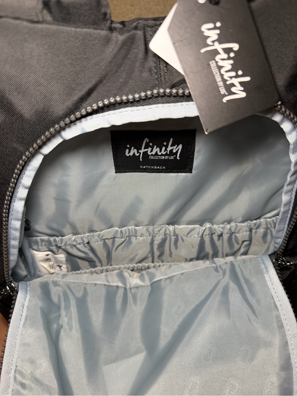 Lug NWT hatchback black nylon everyday backpack infinity collection bag - Picture 7 of 8